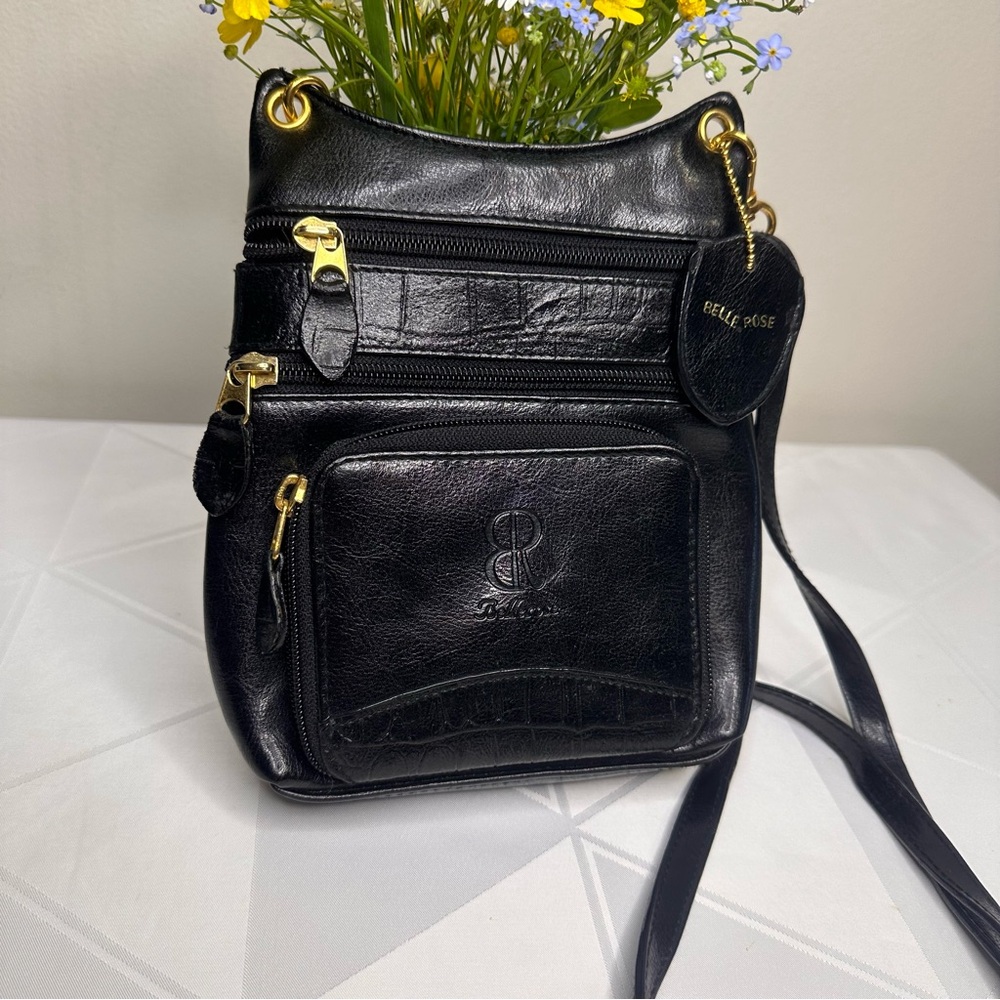 Bellerose Black Multi Compartment Adjustable Cros… - image 3